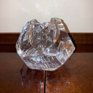 Kosta Boda Sweden Anna Ehrner Crystal Ice The Rock Tealight Votive Candleholder